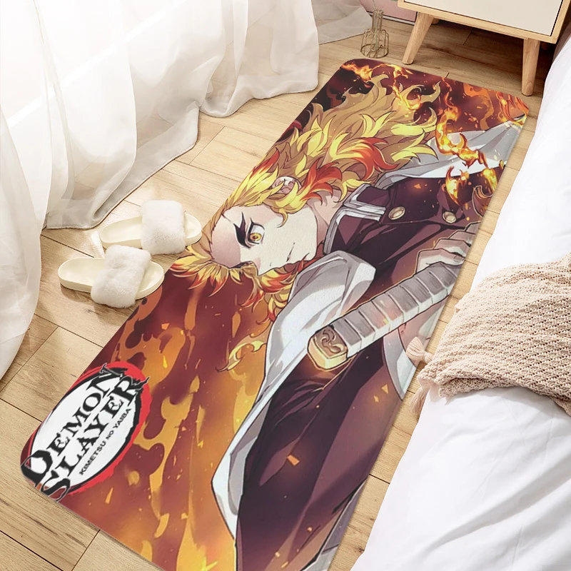 

Bedroom Floor Mat Non-slip Rengoku Corridor Carpet Kitchen Bathroom Rug Slip-resistant Balcony Custom Doormat Entrance Door