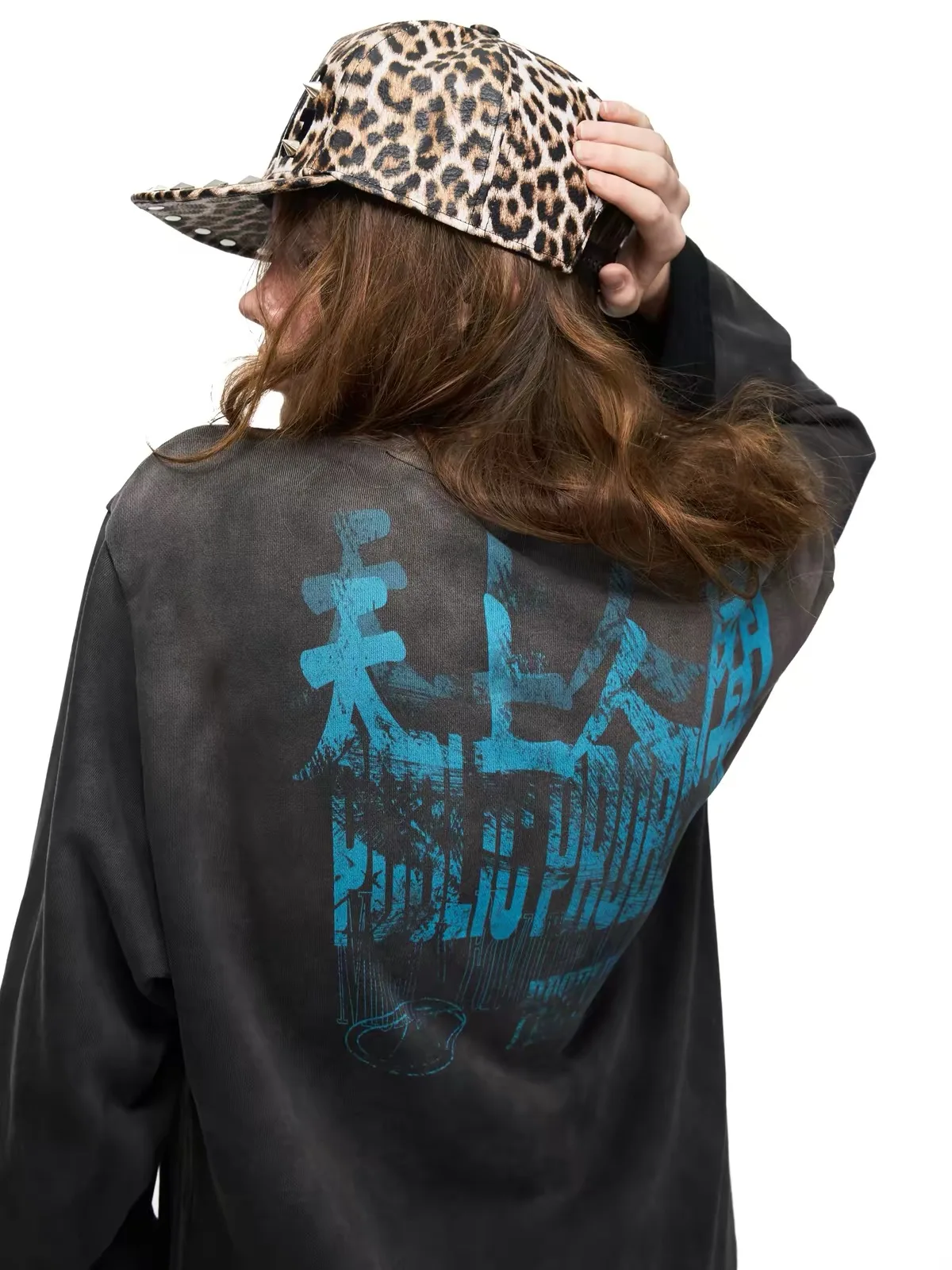 American vintage long sleeved T-shirt for both men and women, loose contrasting printed top, new product