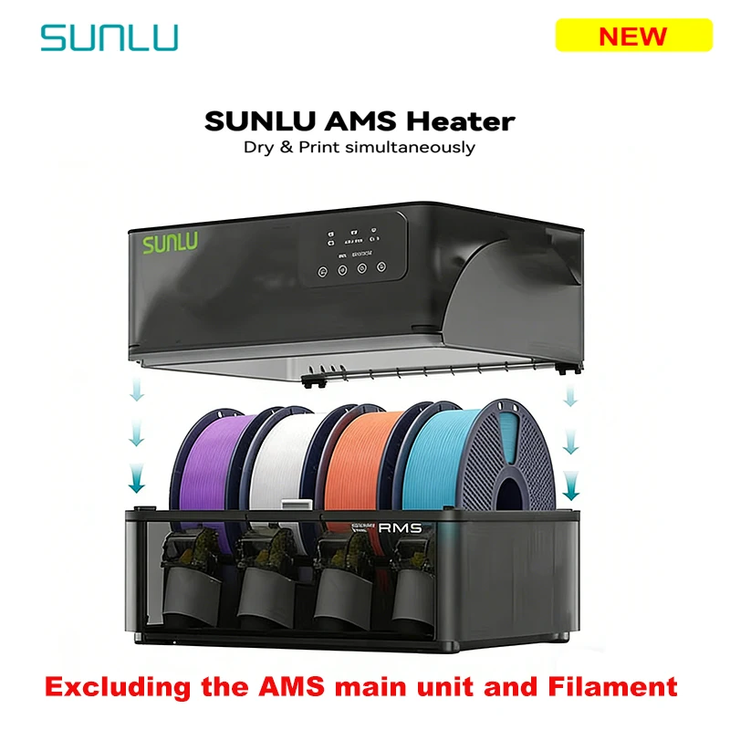 SUNLU Official AMS Heater, Compatible with Bambu Lab AMS Gen 1 – Enables Simultaneous Printing & Drying, Fast Heating to 70°C
