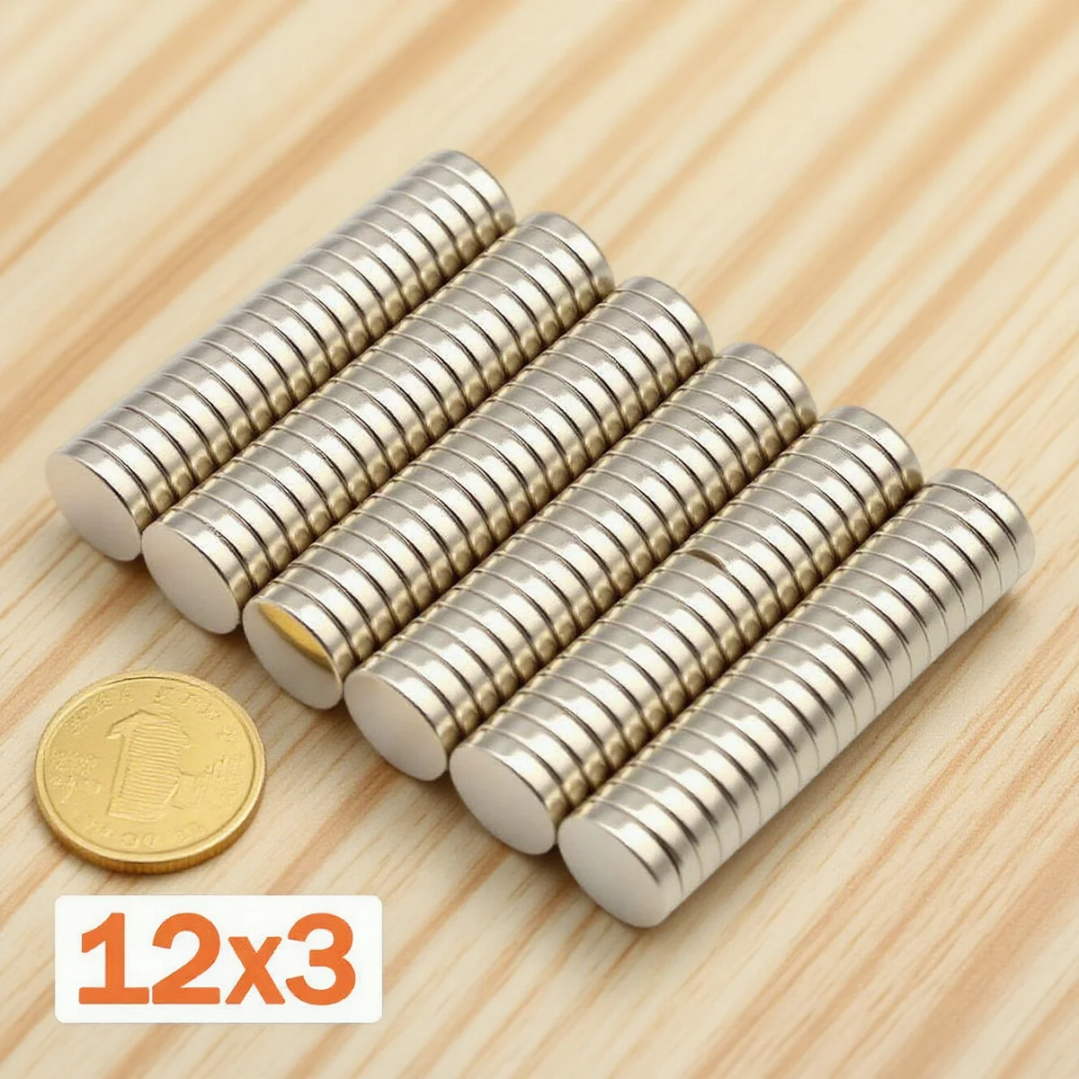 

12x3MM Round Craft Magnets for Refrigerator, Desktop - Tidy, Trace-Free, Easy Storage for Crafters, Teachers & Home Users