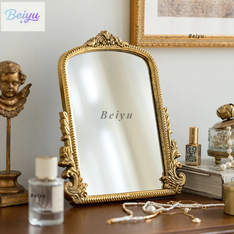 retro-desktop-makeup-mirror-french-wall-mounted-decorative-carved-dressing-mirror-wooden-desktop