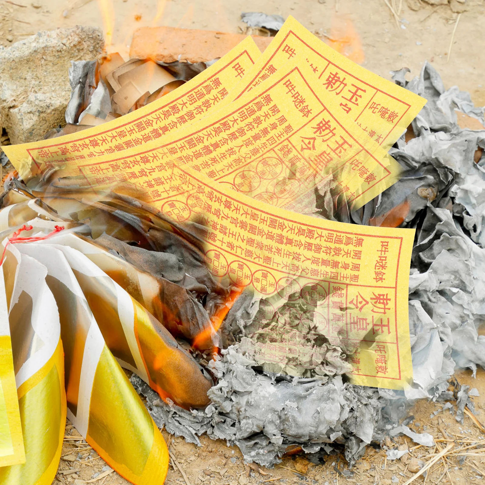 

900pcs Gold Paper Funeral Favor Memorial Service Incense Ancestral Worship Yellow Paper Sacrifice Burning Sacred Ancestor