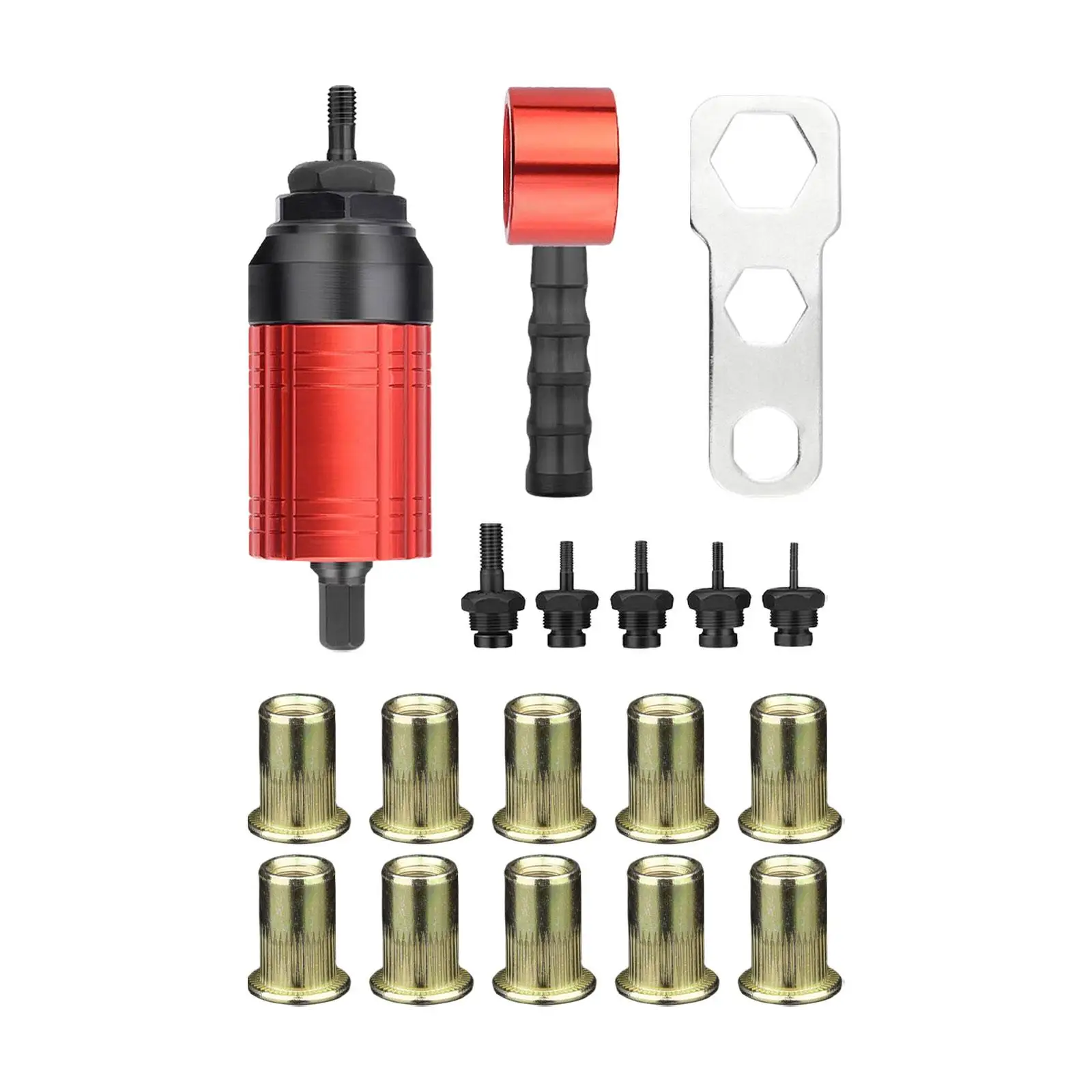 Rivet Nut Drill Adaptor Attachment Threaded Insert Installation Tool for Car