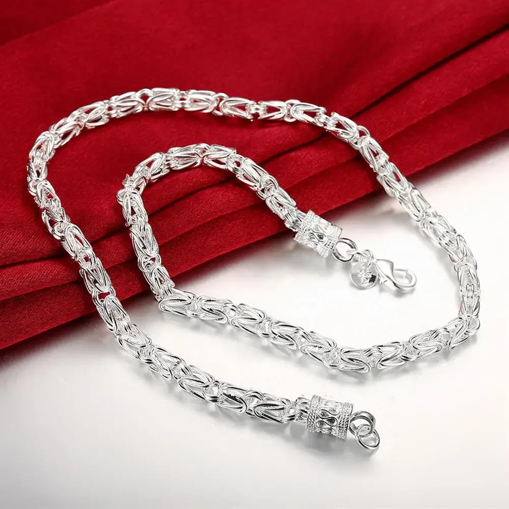 Factory Direct 925 Sterling Silver Necklaces for men women Charm Jewelry 20 Inches 50cm retro faucet Party Christmas Gifts