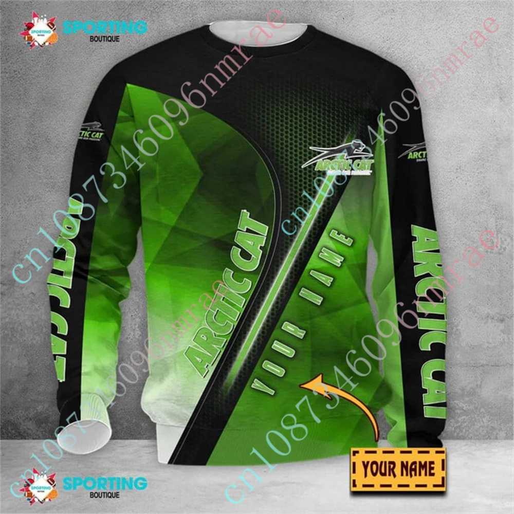 Arctic Cat Clothing Unisex Sweatshirt Casual T Shirt For Men Women Luxury O Neck Long Sleeve Anime Oversized T-shirt Custom Logo