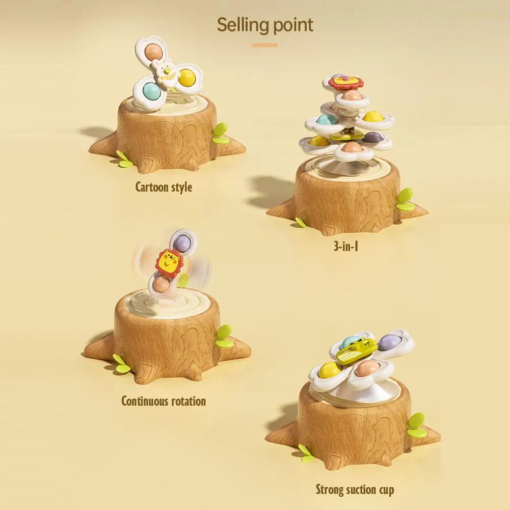 아기 흡착 회전 장난감 어린이 목욕 몬테소리 교육 회전식 3세 욕실 장난감 유아용 장난감