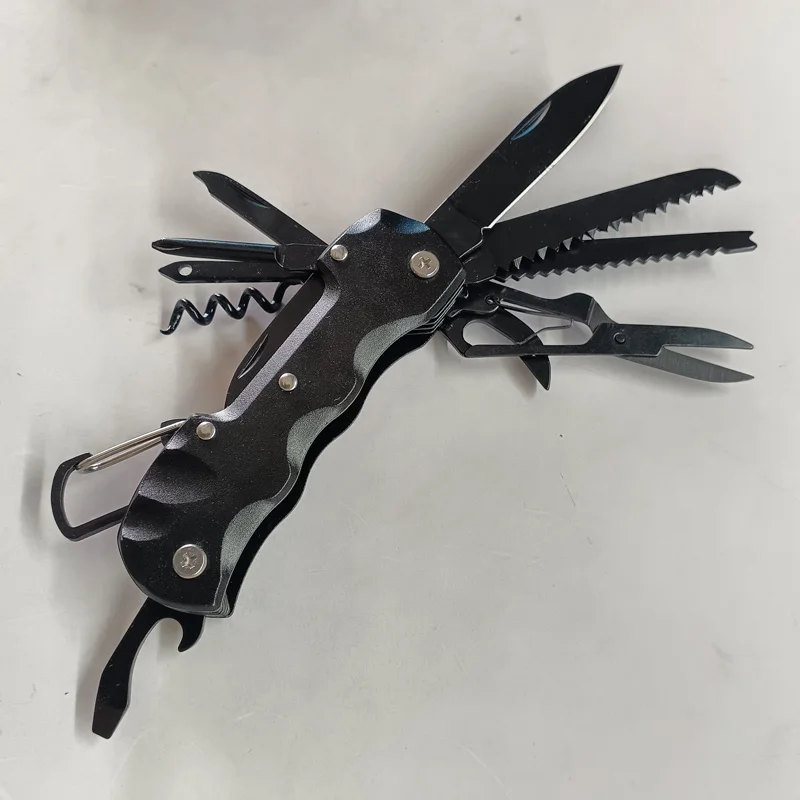 متعددة الوظائف للطي الجيش السويسري المحمولة الفولاذ المقاوم للصدأ سكين جيب التخييم في الهواء الطلق الطوارئ مزيج أداة بقاء والعتاد