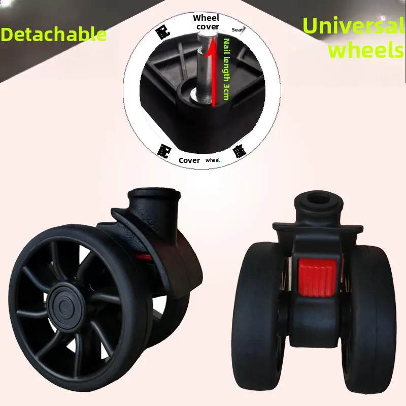 Universal Wheel Luggage Cart Travel Suitcase Tool Box Wheel Caster Bag Wheel Removal Rim 012 Pulling Handle Bag Accessories