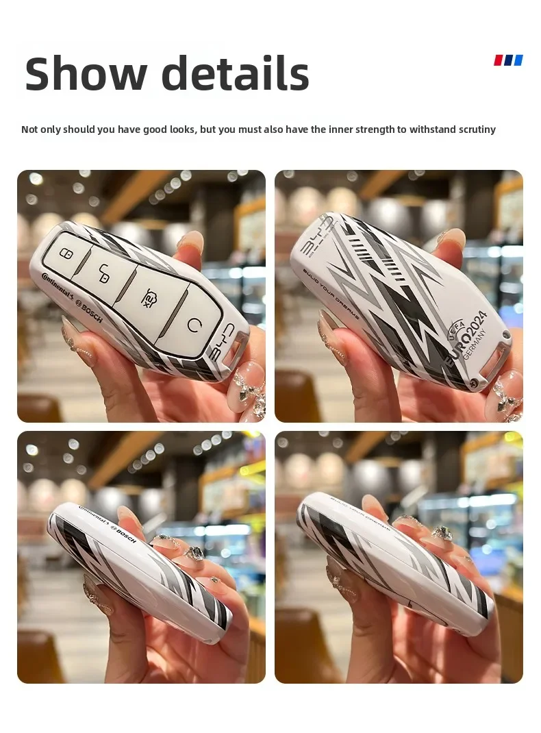 Silicone Holder Chain Key Case Car Key Cover for BYD Atto 3 Han EV Dolphin Song PRO Max Tang DM Yuan Dolphin E2 Qin PLUS