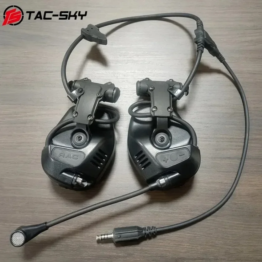 TAC-SKY Pickup & Noise Cancelling RAC Headset Tactical Helmet ARC Rail Mount Version Not Compatible with PELTO/ FCS PTT