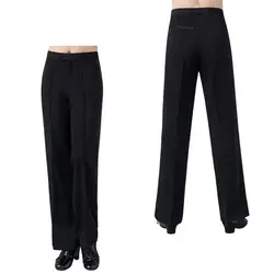 2022 New Black Latin Modern Ballroom Performance Trousers Boys Men Latin Dance Pants