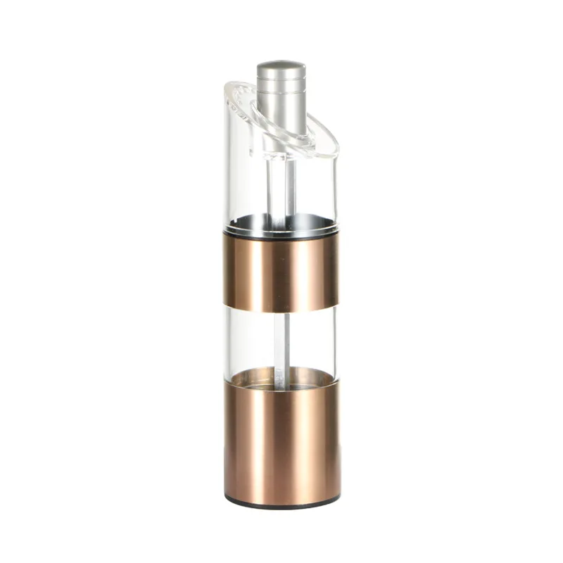 304Stainless Steel Cylindrical Ceramic Core Peppercorn Grinder Multi-Function Powder Barrel Pepper Mill Kitchen Supplies