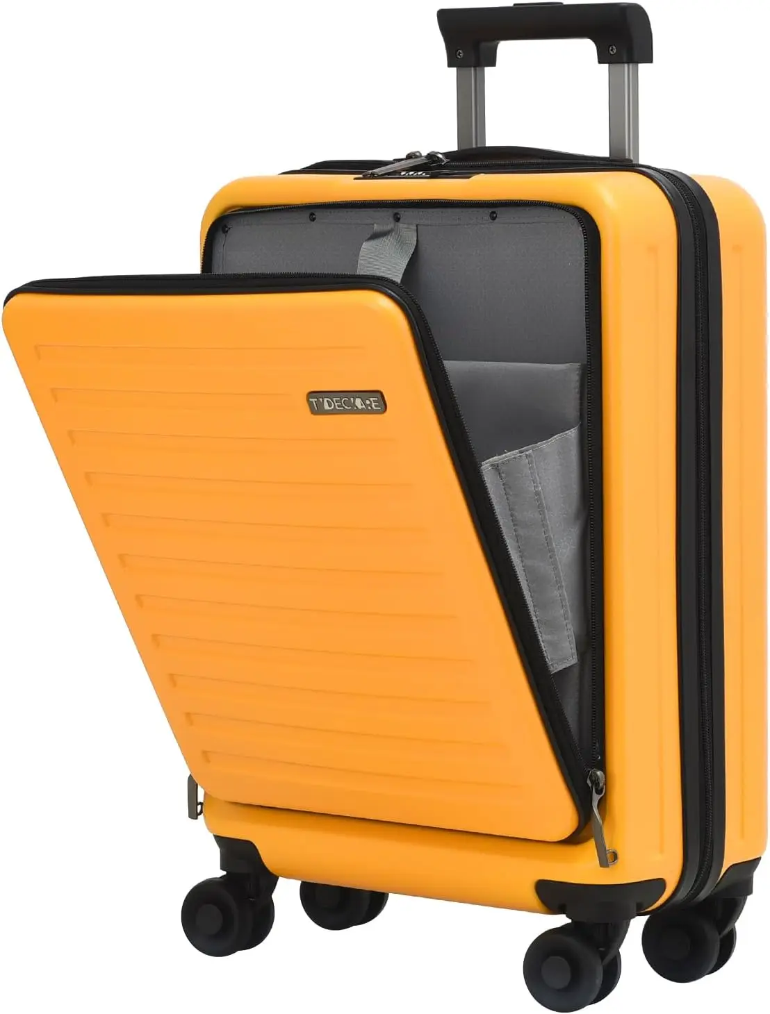 Tydeckare-Bagagem com bolso frontal, adequado para avião, Overhead Bin, 34L PC e ABS, 20 in, 21,65*15,35*7,87 in