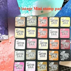 Mini Vintage Stamp Pad Flash/Dark Seal Ink DIY Seal Finger Painting Coloring Greet Card Invitation Card Smudg Water-based Paint