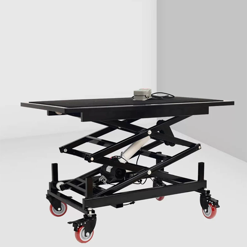 Electric Folding Lift Home Renovation Mobile Cart  Lift Platform  Electric Adjustable Stool  Hydraulic Lift Stand