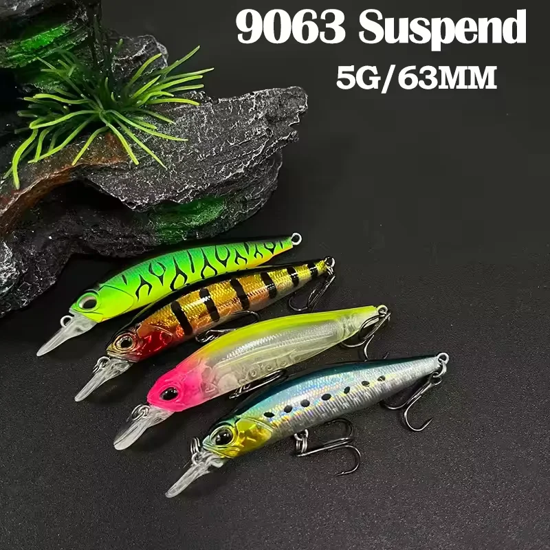 

5g 63mm Suspending Minnow Fish Baits Rozante 63SP Jerkbait TROUT BASS Lures Saltwater Twitch Jerk Retrieve Artificial Hard Baits