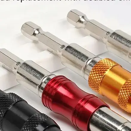 1/4 Inch Hex Magnetic Screw Drill Tip Quick Change Locking Bit Holder Drill Screw Tool Drive Guide Drill Bit Extension Rod