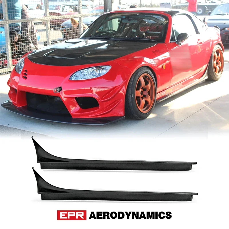 Car Accessories For Mazda MX5 NC NCEC Roadster Miata FRP Fiber Glass GVN Style Side Skirt Fiberglass Exterior Door Body Kit Trim