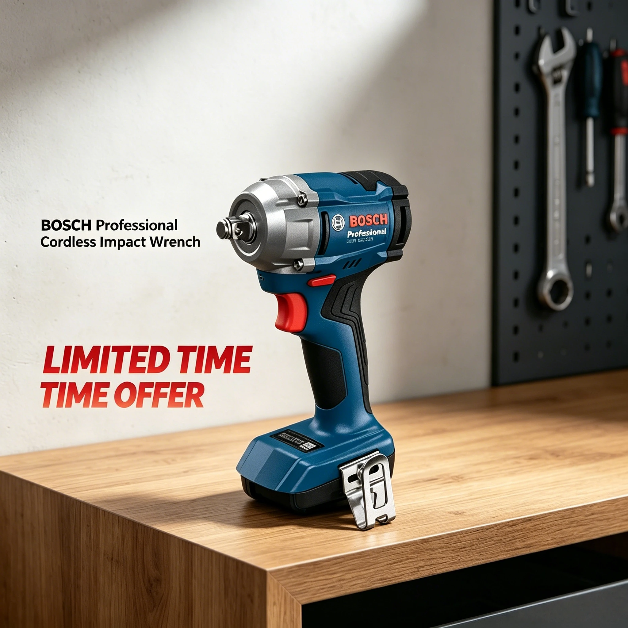 

Bosch GDS 18V-350 Cordless Impact Wrench 350Nm 1/2" Brushless 3-torque Settings LED Light Adjustment 1200rpm Driver Bare Tool