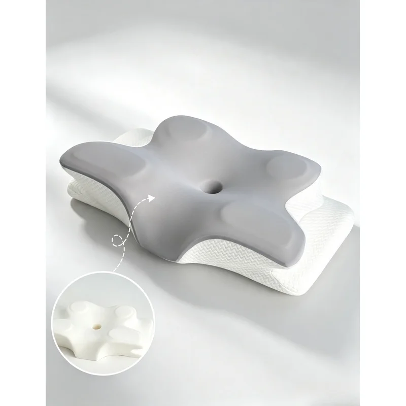 Summer Cooling Slow Rebound Memory Foam Butterfly Pillow Neck Support Sleeping Cushion