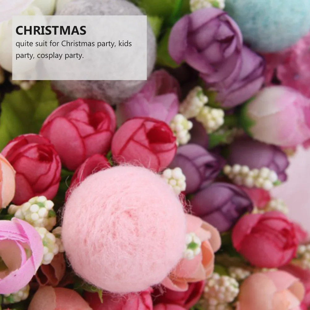 

5Pcs Wool Felt Ice Cream Christmas Bouquet Decor DIY Art Crafts Supplies No Harmful Substances Flower Bouquets Decoration