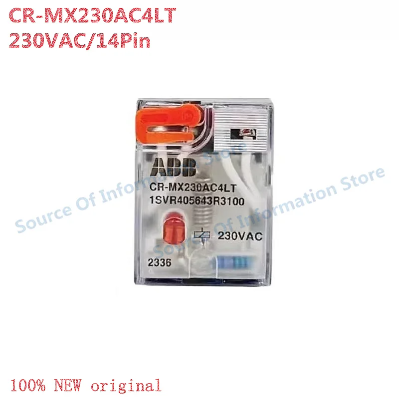 5Pcs CR-MX230AC4LT ABB Intermediate Relay 230VAC 14Pin 100% New