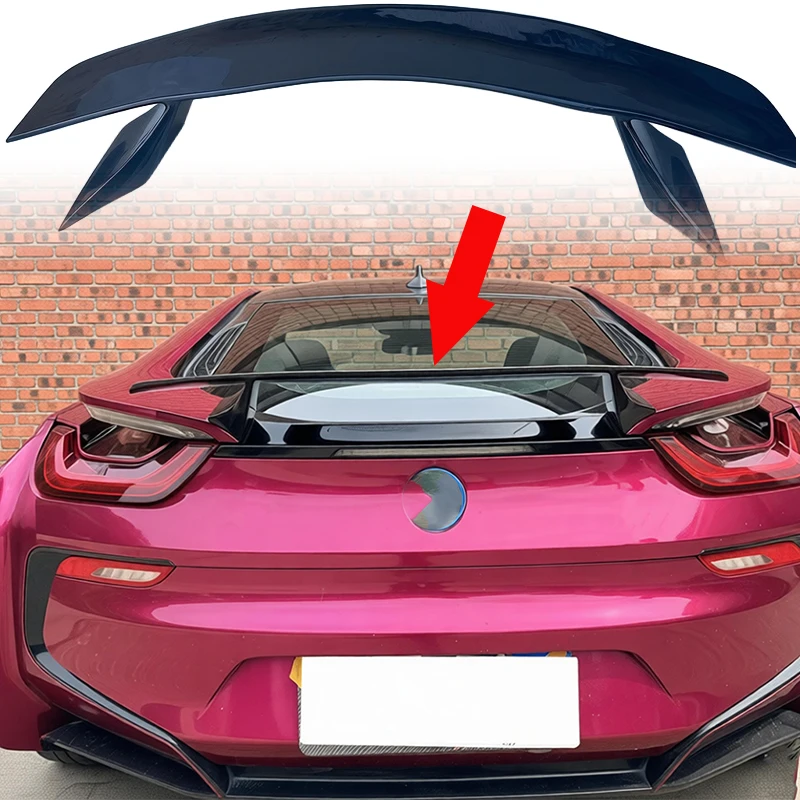 For BMW i8 Spoilers Wings ABS Carbon Fiber Tail Wing Auto Exterior Parts Aerodynamic Performance Tuning Universal Styling - view 2