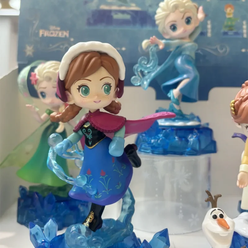 Caja ciega de la serie mágica de Frozen de Disney, muñecas misteriosas de Anna y Elsa, juguetes de moda, adornos de colección, regalo para niñas, nueva