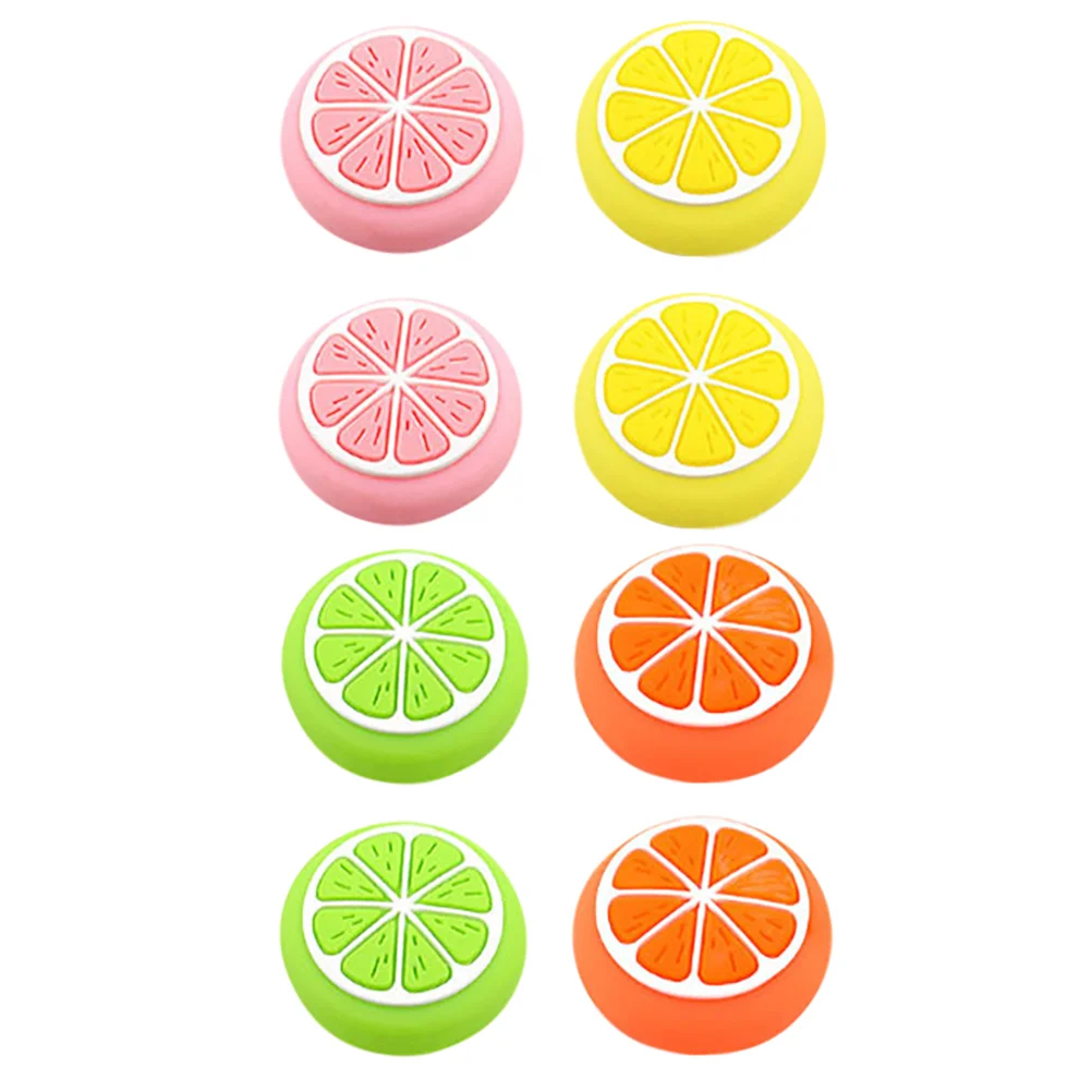 8 Pcs Handle Button Cap Thumb Grips Pineapple Nail Stickers Controller Joystick Cover for Accessories