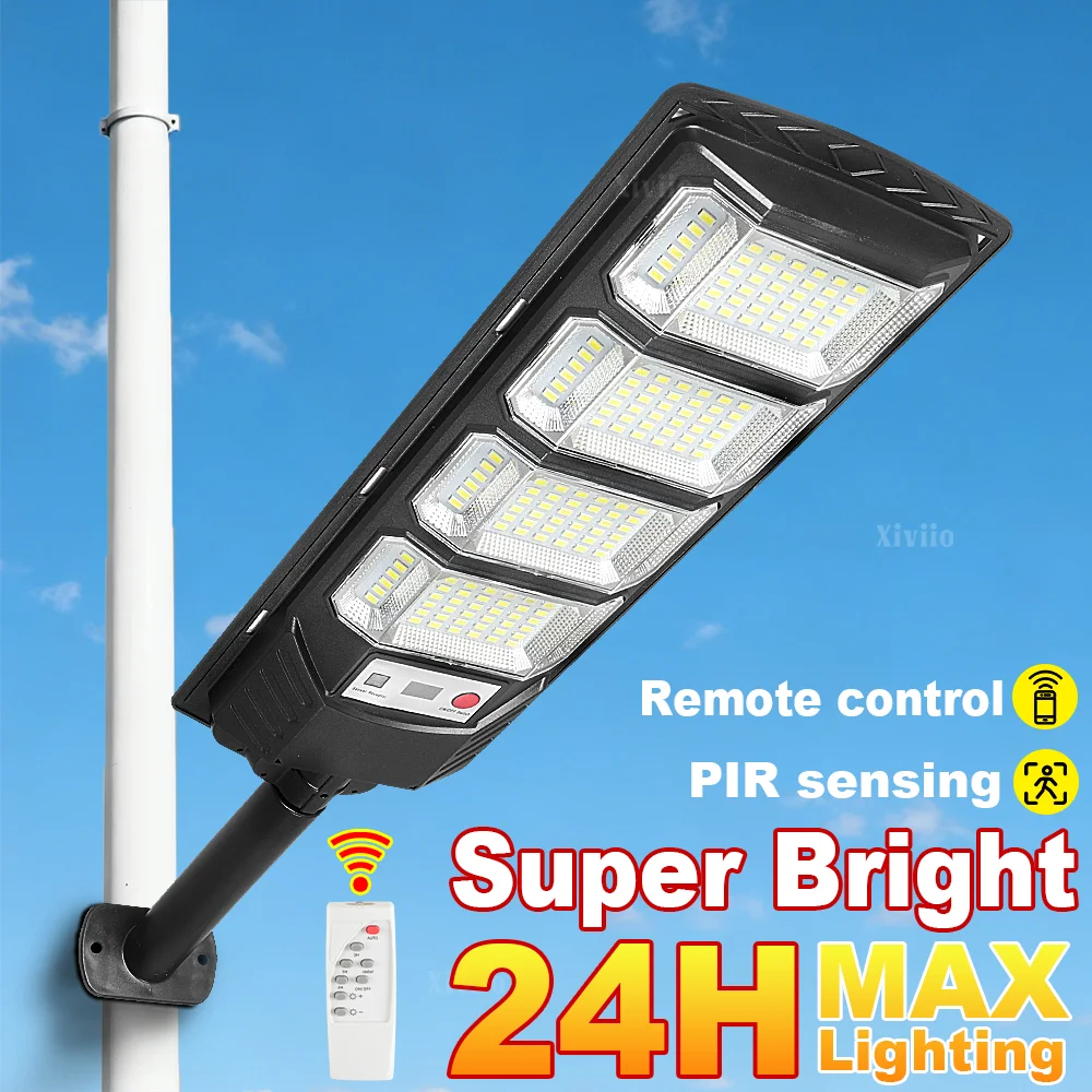 15000W Outdoor Solar Lamp Ultra Bright Horticultural Decorative Garden Light 320° Wide Range Dusk to Dawn IR Sensor for Backyard