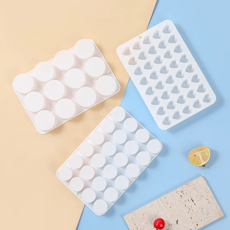 

Цилиндрические силиконовые формы для свечей DIY 8/12/24 полости, круглая ароматическая форма для мыльных свечей, форма для шоколадного мусса, принадлежности для изготовления форм для торта