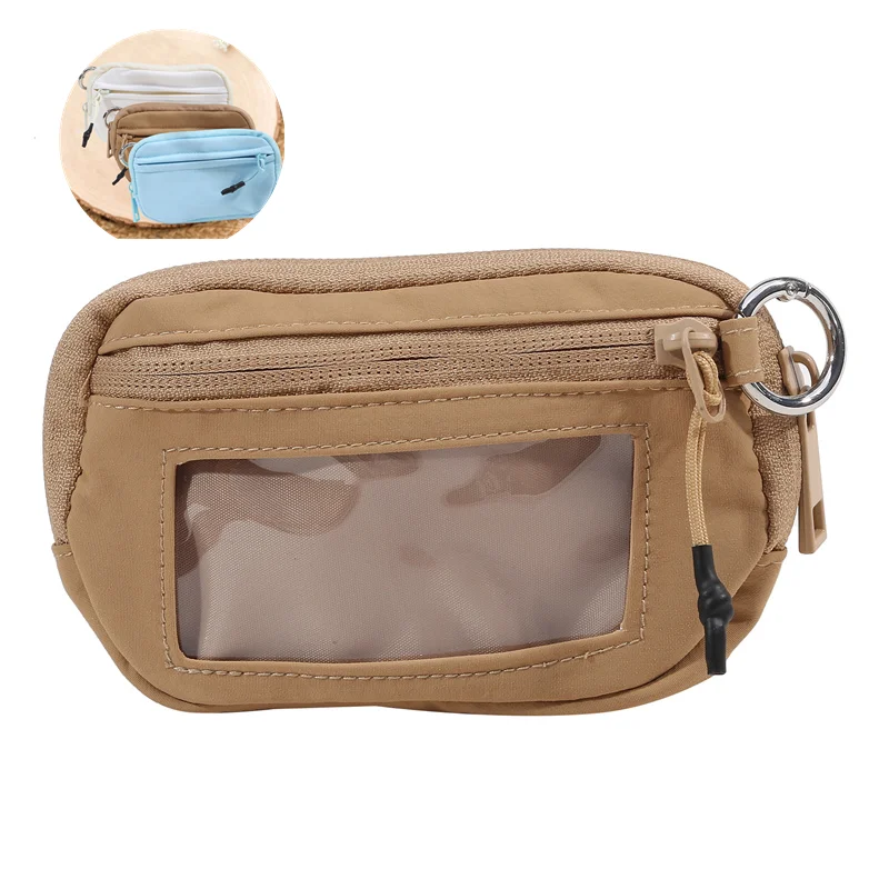 

Супер яркий минималистичный держатель для карт в японском стиле, нейлоновый водонепроницаемый износостойкий Кошелек для монет с карабином для мужчин