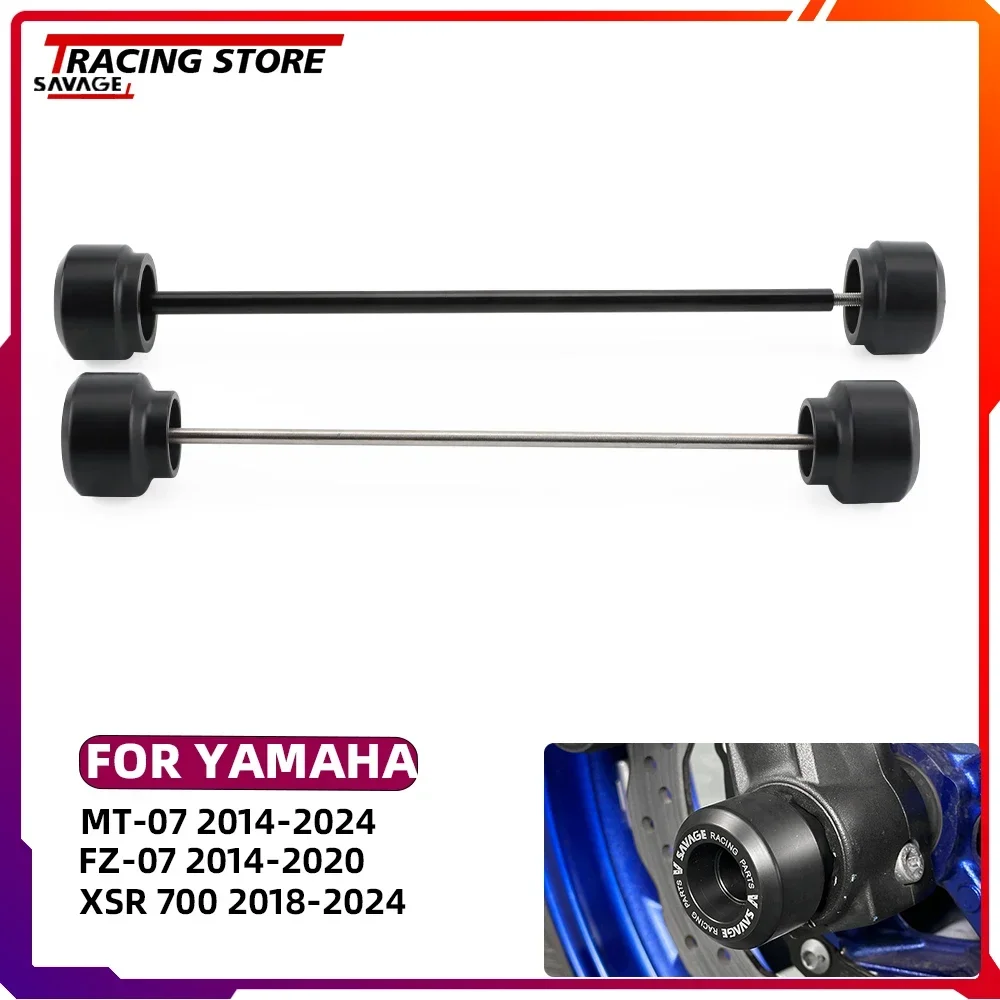 

MT-07 Front Rear Axle Fork Crash Sliders For Yamaha MT07 FZ07 XSR 700 Motorcycle Protector Wheel Hub Anti-Collision FZ-07 XSR700