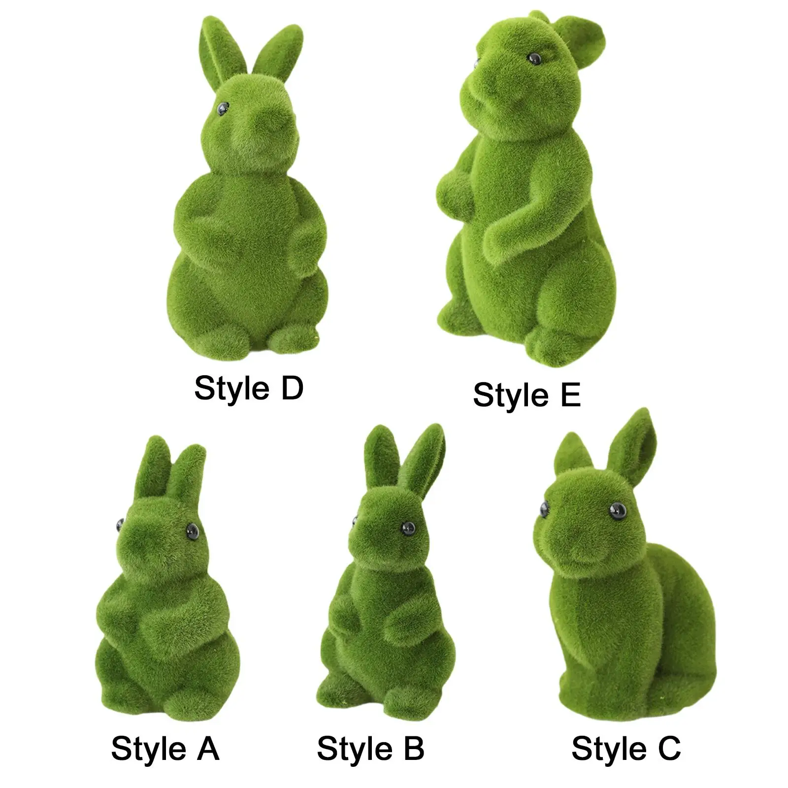 Easter Moss Bunny Statue Farmhouse Yard Wedding Desktop Party Patio Ornament