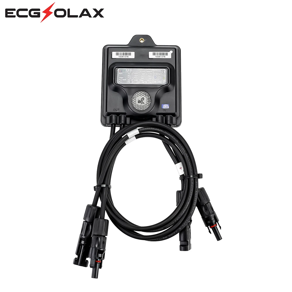 Imagem -06 - Ecgsolax 650w 800w 1600w Optimizador de Potência Fotovoltaica para Monitorização do Sistema de Painéis Solares 12v75v Entrada Ip68 Limitador de Tensão Anti-hotspot