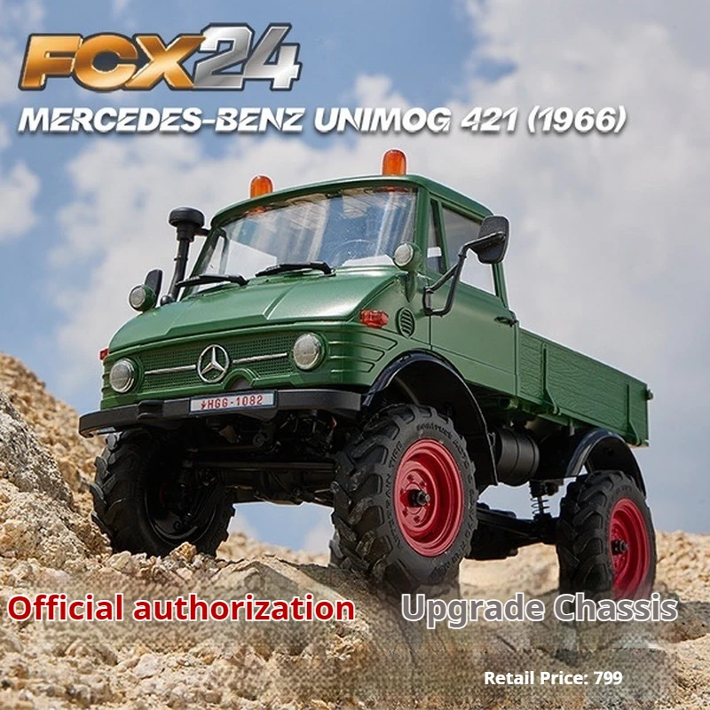 FMS Unimog FCX Series 4WD ทางวิบากรถปีนเขาบังคับโมเดลรถจำลองไฟฟ้าสำหรับเป็นของขวัญเด็กผู้ชาย1/24ใหม่