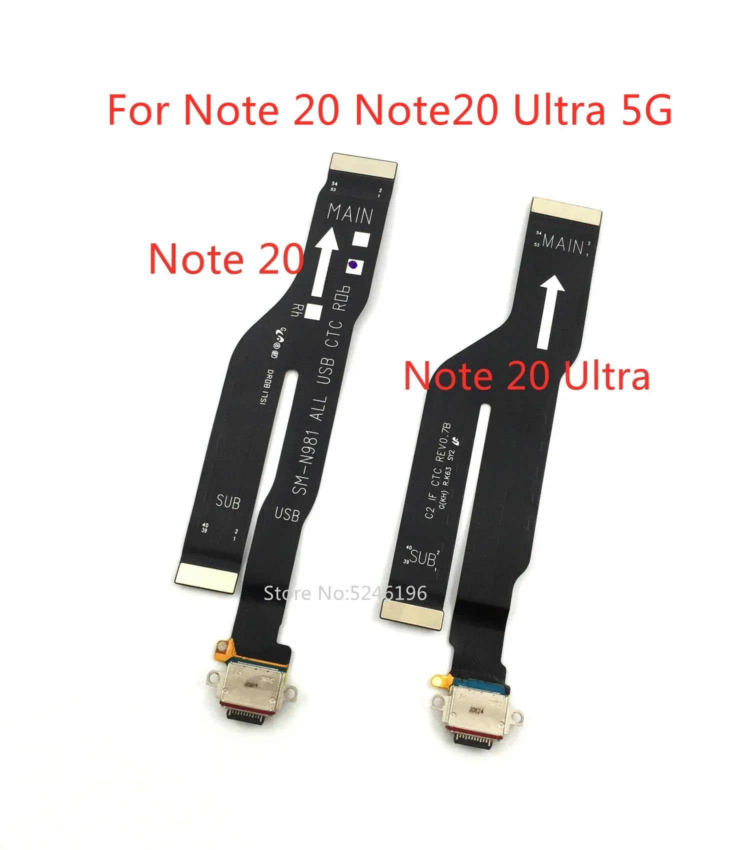 

1pcs USB Charging Board Dock Port Flex Cable For Samsung Galaxy Note 20 5G N981 Note20 Ultra Note 20 Ultra 5G N986 Replace Part