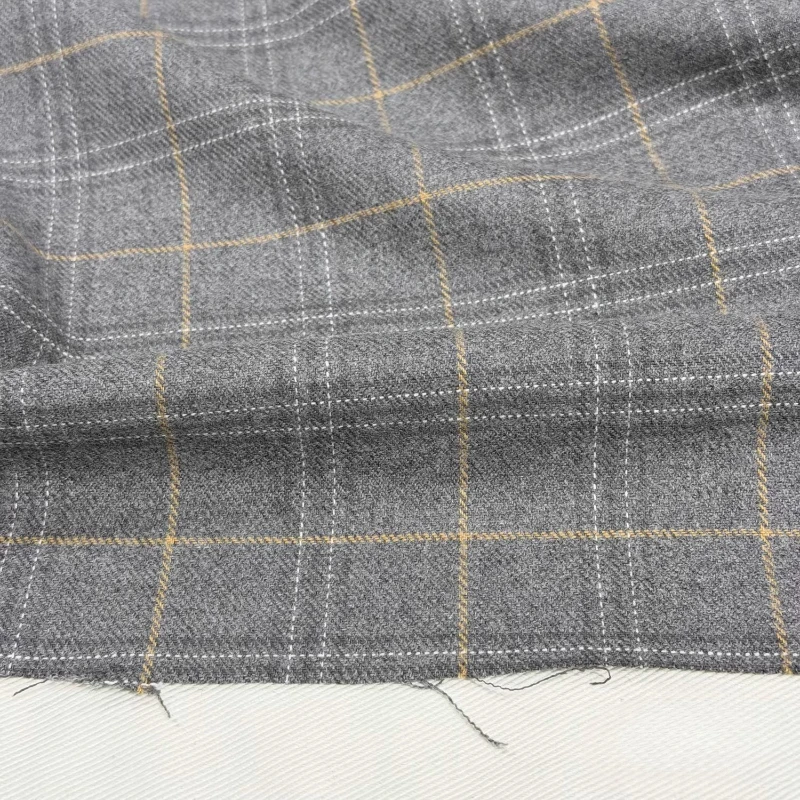 Flannel Plaid Shirt Heavy Weight - Flanellhemd für Herren Grau Schweres Karohemd