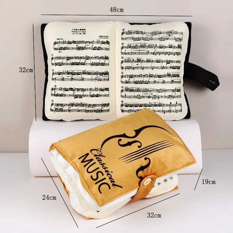 Creative Piano Book Music Score Pillow, Cute Soft and Skin Friendly Velvet Cushion, Best Friend Couple Birthday Gift, Home Decor