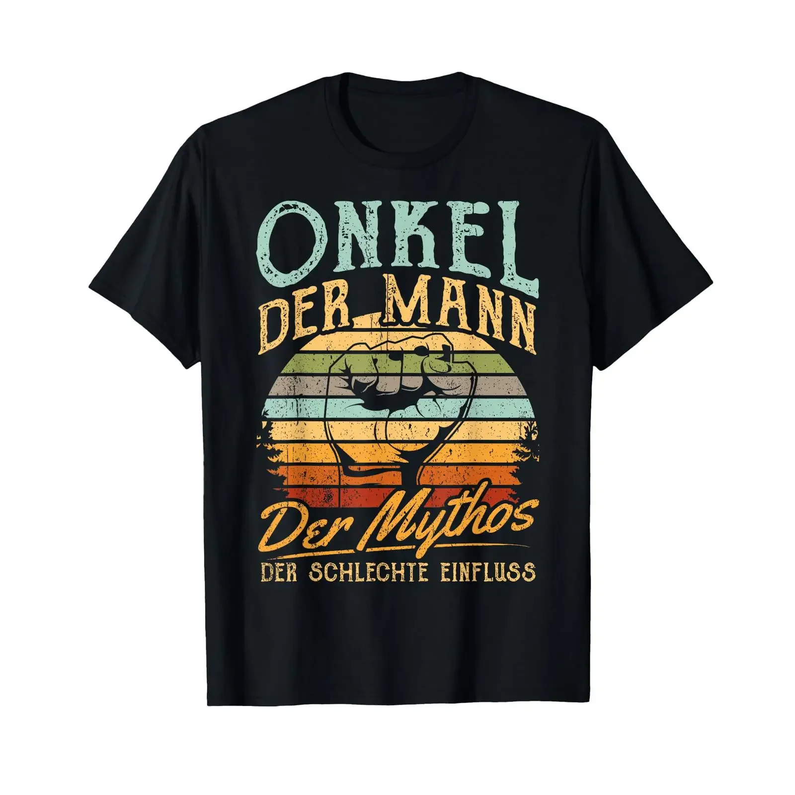 Uncle The Man Myth Bad Influence Vintage T Shirt vintage Washed Soft fashion Stylish graphic Casual Top For Everyday Wear