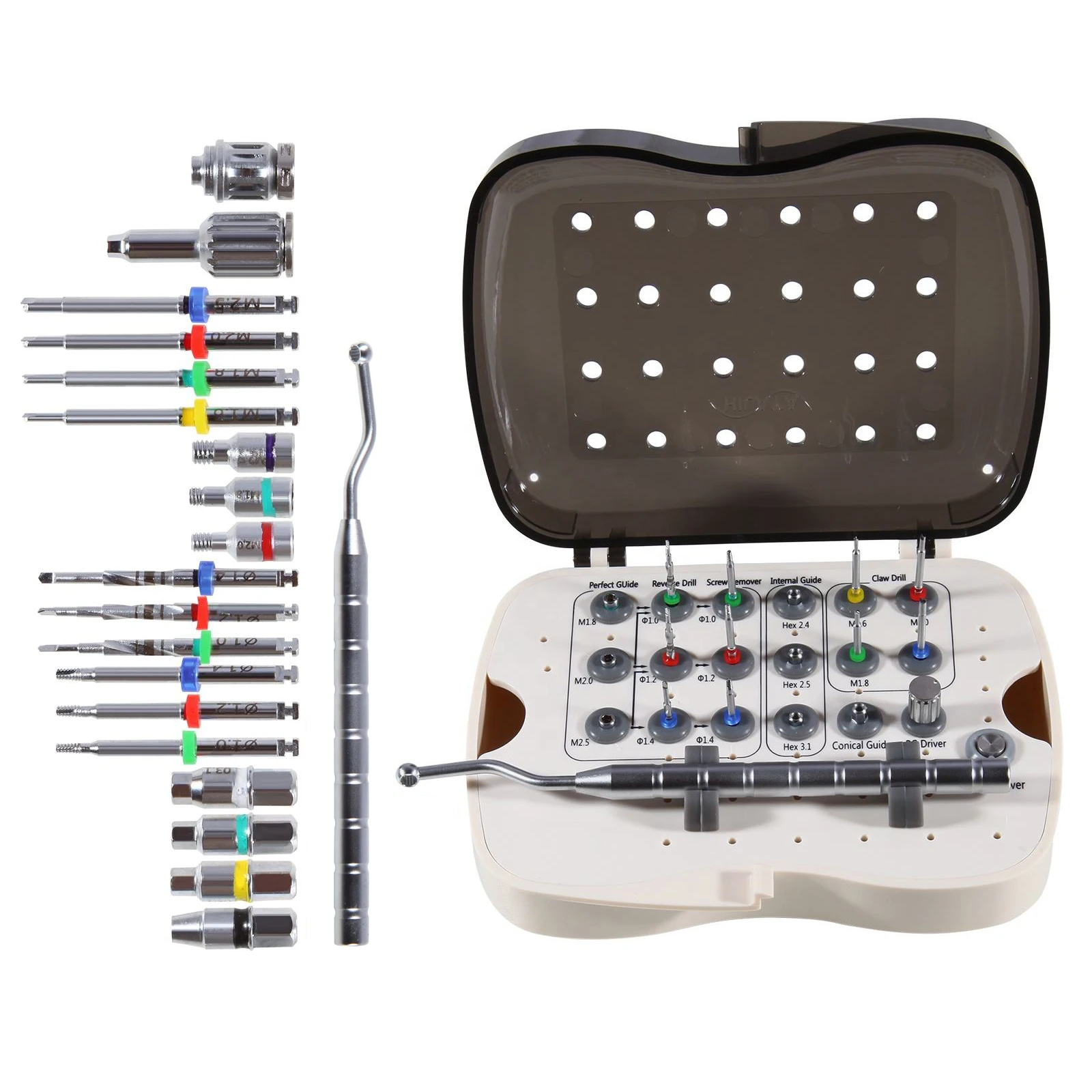 

Dental Implant Fractured Broken Screw Removal Kit SR RCD NeoBiotech Universal Implant tool