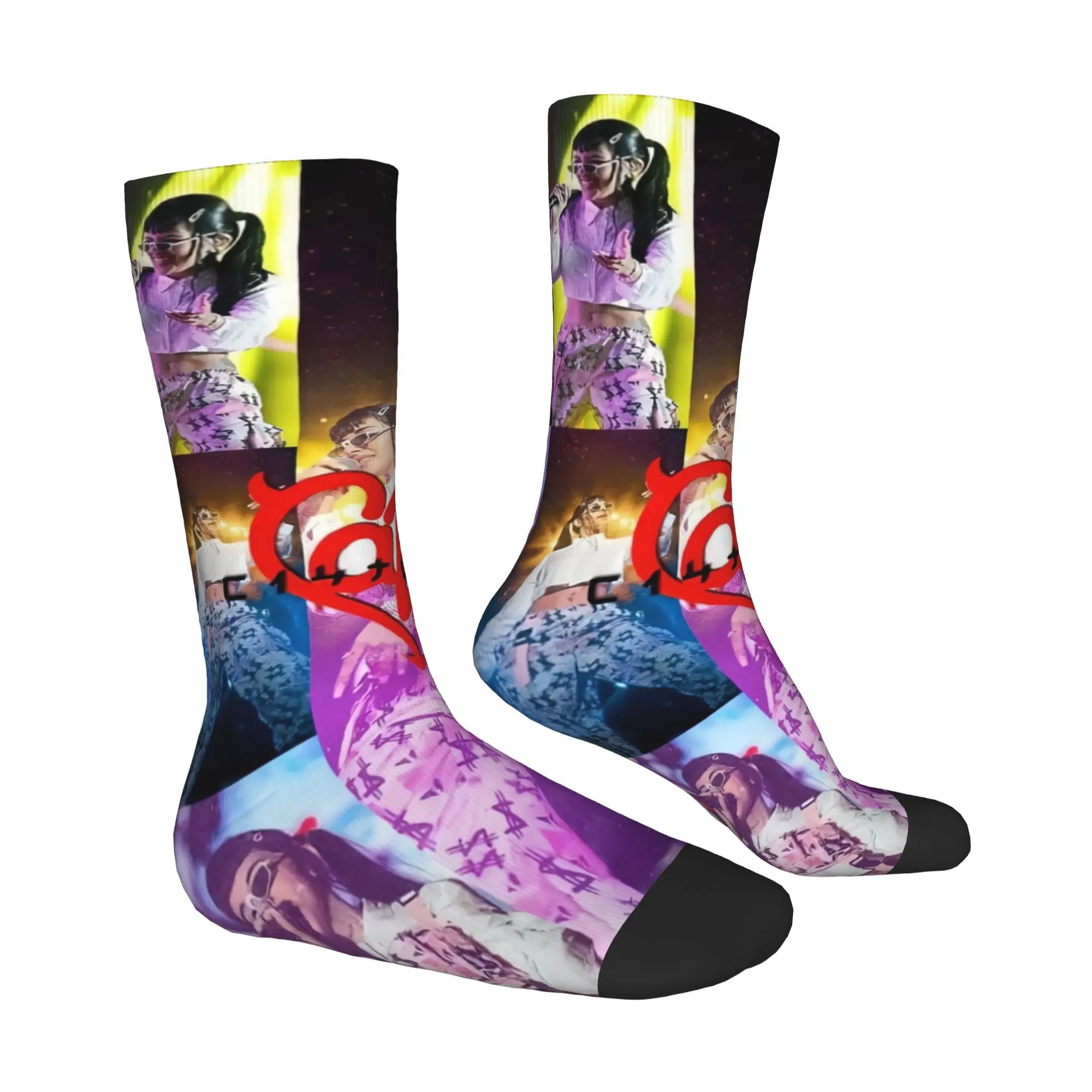 Harajuku C-Cazzus Argentine rapper Socks Women Men Warm 3D Print  Basketball Sports Socks