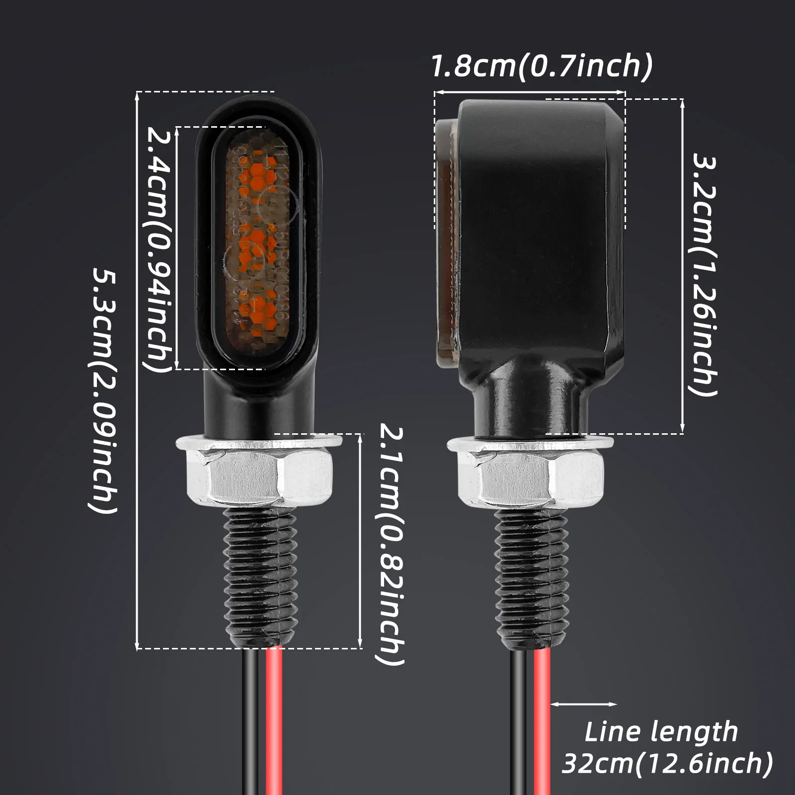 8mm Motorcycle Mini LED Turn Signal Light Indicators Flashing Light Blinker 12V For Bobber Cafe Racer Honda Yamaha Kawasaki