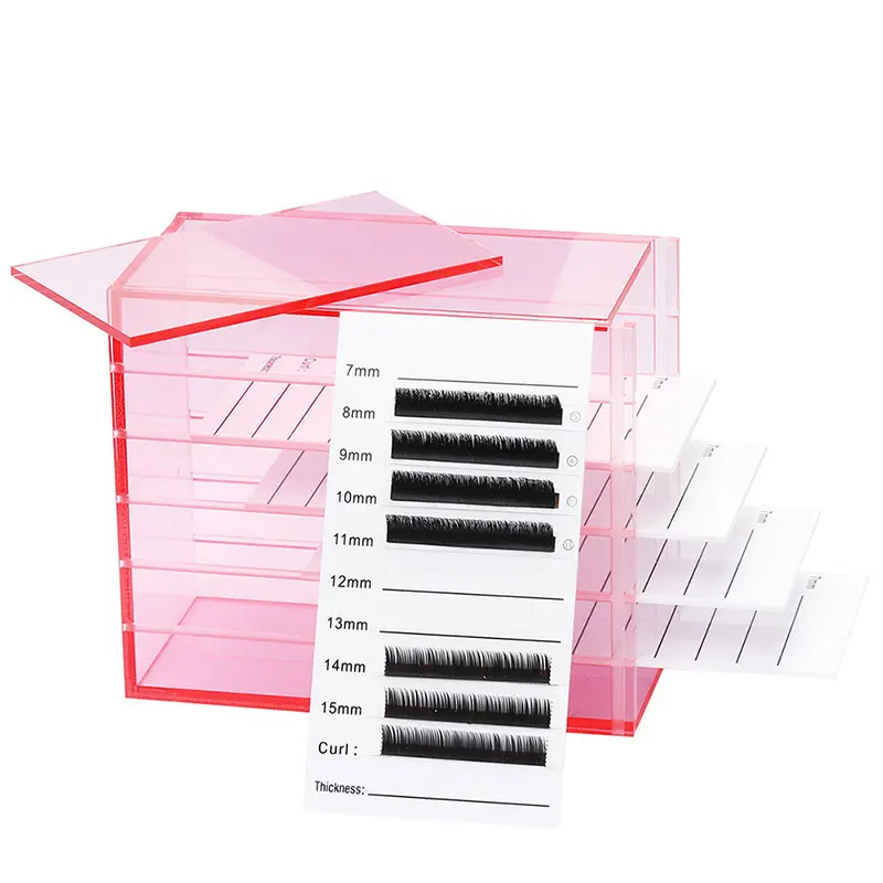 5 Layers Clear False Eyelash Storage Box Makeup Display Container Lashes Pallet Holders Lash Extension Supplies