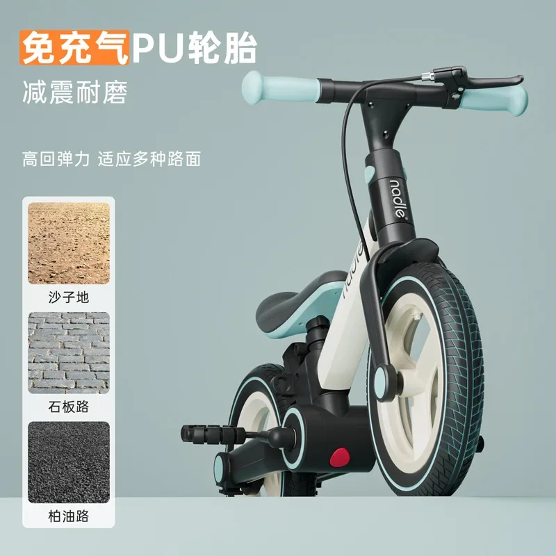 Nadle Children's Bicycle Balance Bike Multifunctional Bike Sliding Bike Child Rider Pushing Tricycle