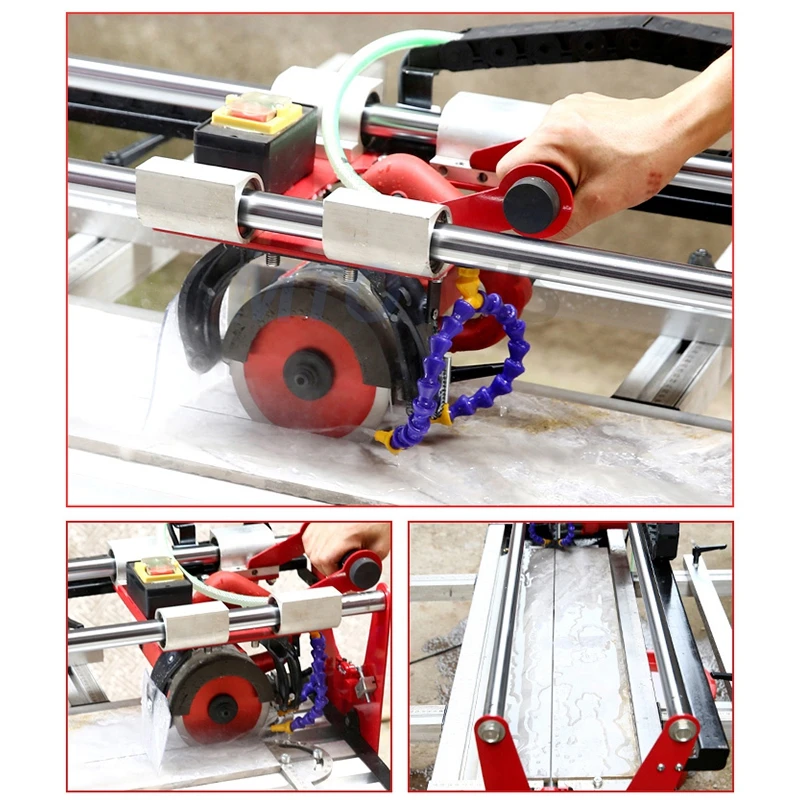 Multifunctional automatic ceramic tile cutter push knife infrared laser edging chamfering parquet slotting device