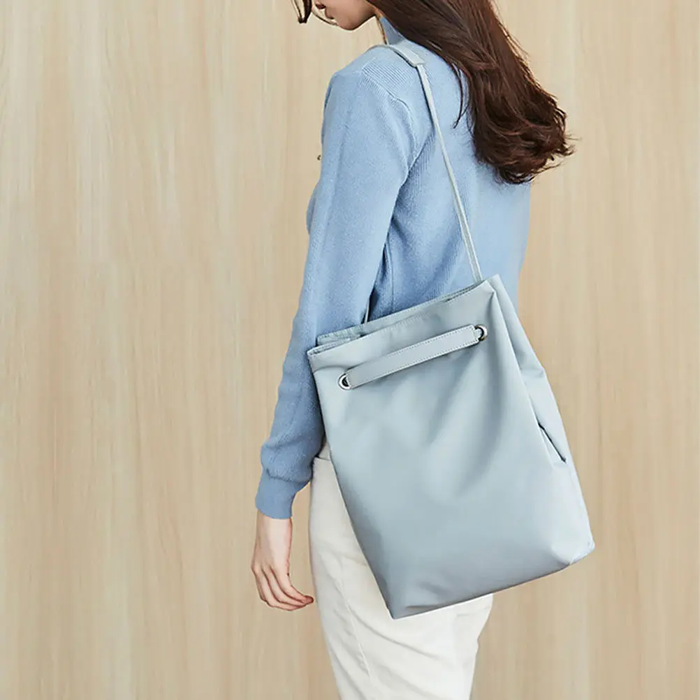 2Pcs Water Resistant Oxford Laptop Carrying Tote Bag Lightweight Portable Bag with Multi-Layer Storage