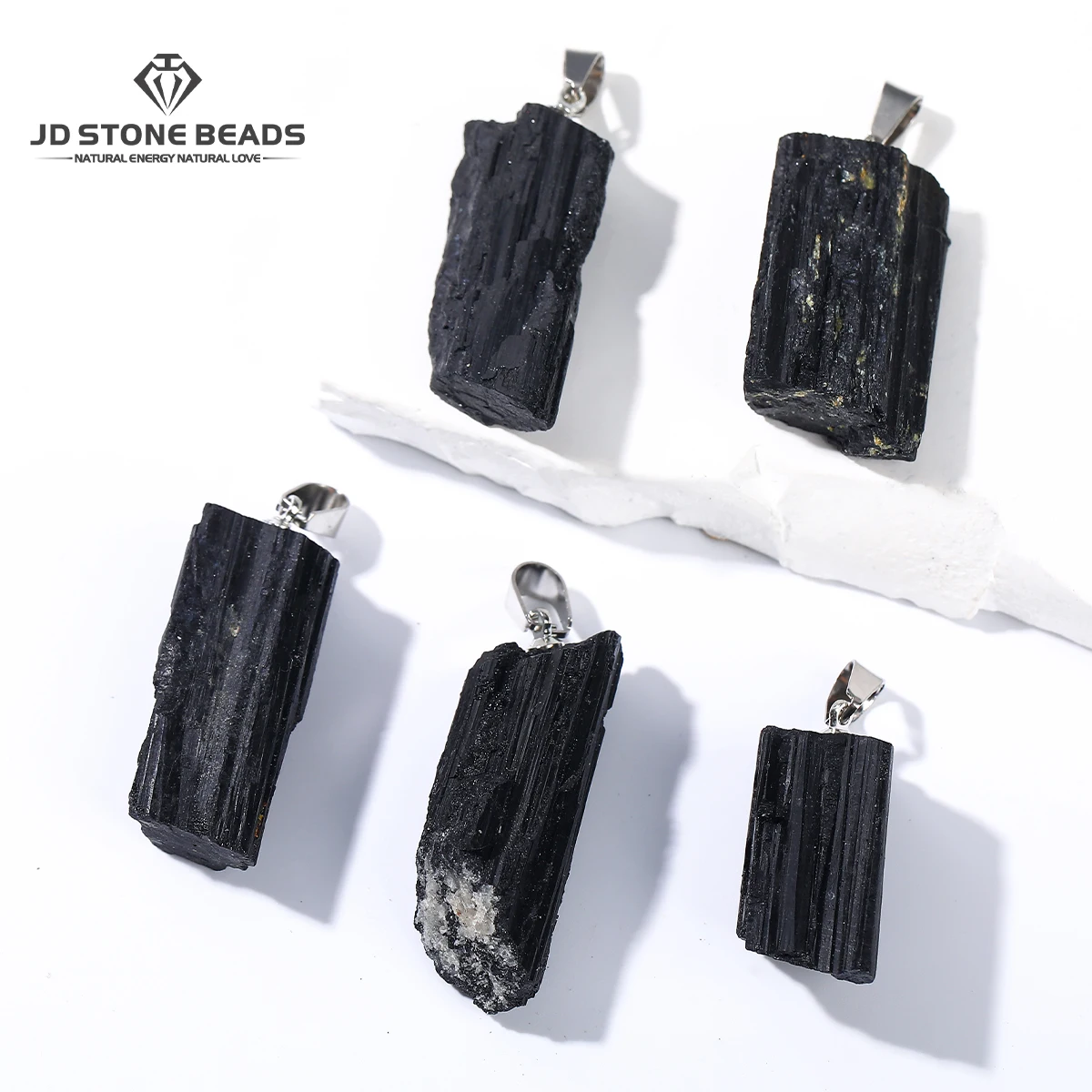 

1 Pc Natural Stone Irregular Black Tourmaline Cluster Pendant Charms for Jewelry Making DIY Bracelets Necklaces Accessories