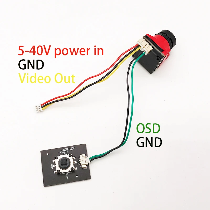 NEW Cmos 1/1.8 1800TVL Mini FPV Camera 2.1mm Lens Power 5V-40V PAL/NTSC With OSD Internal Adjustable For RC FPV Racing Drone