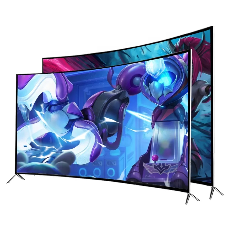 STLF Customized Advanced Best 4K HD Curved Screen TV 55 Inch Smart Television High Quality Big Stock